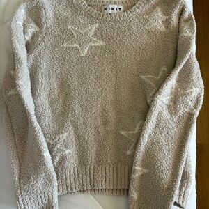 Kiki-T Beige Star Plush Sweater